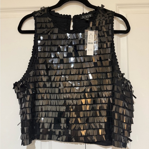 Jcrew Crochet sequin tank top szL NWT - Picture 2 of 7